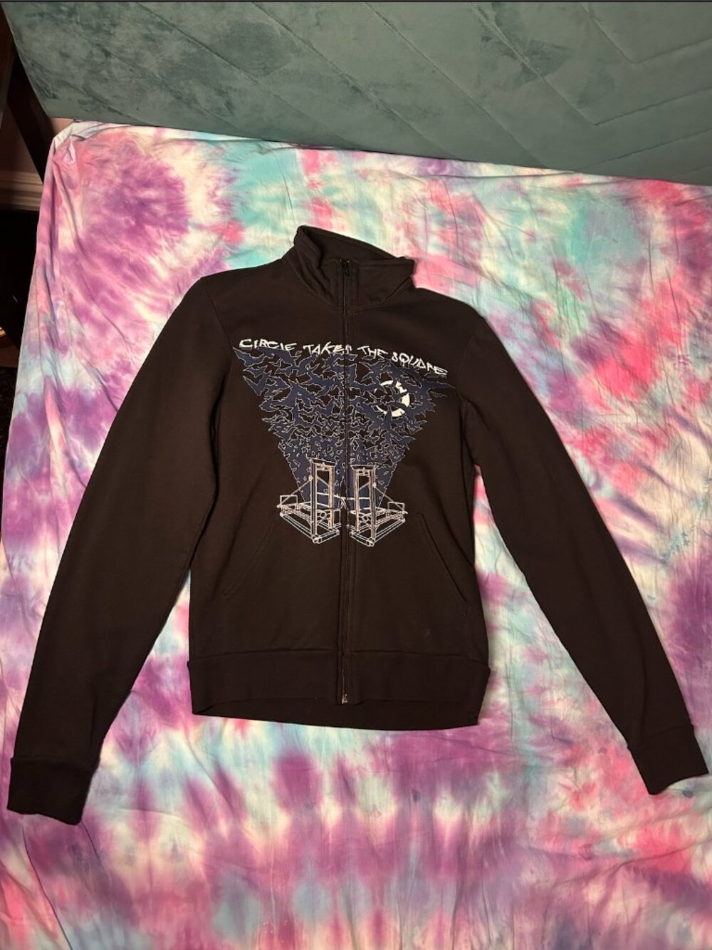 Circle Takes the Square Zip up Sweatshirt, Men's size small - Picture 2 of 5